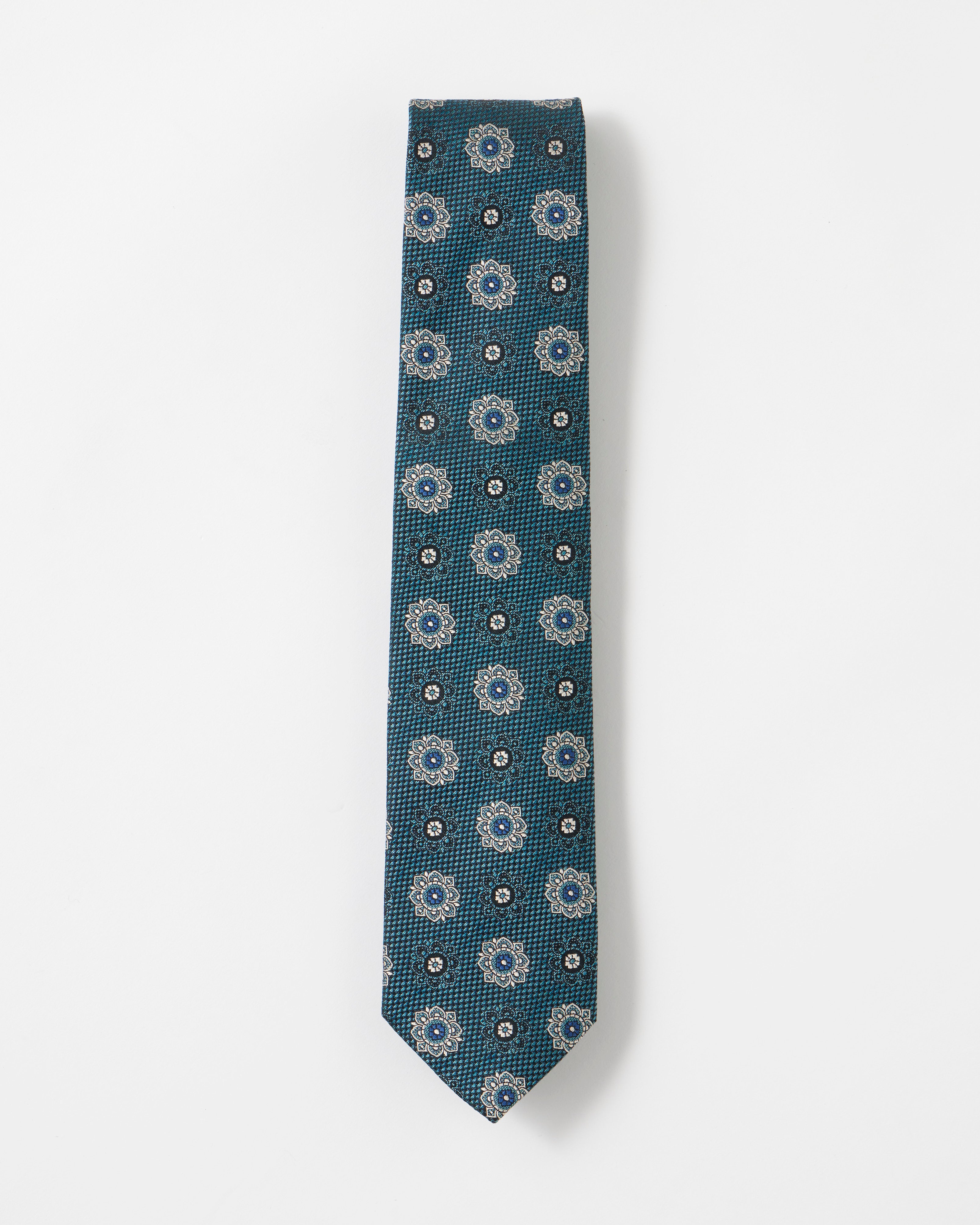 Teal Medallion Tie